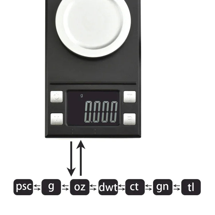 MH-8028 100g x 0.001g High Accuracy Digital Electronic Portable Jewelry Diamond Gem Carat Lab Weight Scale Balance Device with 1.6 inch LCD Screen, 100g/0.001g