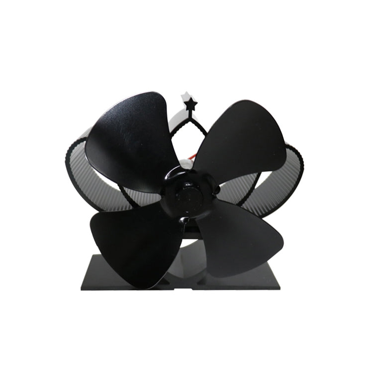 YL201 4-Blade High Temperature Metal Heat Powered Fireplace Stove Fan, YL201 (Black), YL201 (Bronze), YL201 (Grey), YL201 (Gold), YL201 (Rose Red), YL201 (Silver)