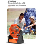 X3 Outdoor Portable Fan USB Charging Air Cooling Fan with LED Night Lamp