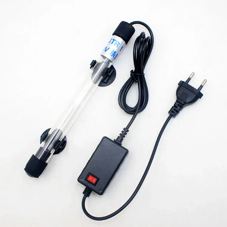 220V 9W UV Ultraviolet Algae Disinfection Fish Tank Lamp, EU Plug, 9W EU Plug