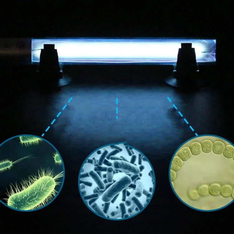 220V 9W UV Ultraviolet Algae Disinfection Fish Tank Lamp, EU Plug, 9W EU Plug