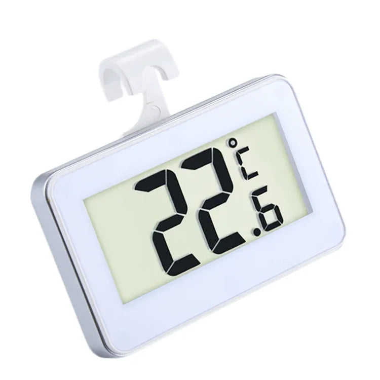 Mini Refrigerator Thermometer Digital LCD Display Freezer Temperature Meter with Hook, Refrigerator Thermometer