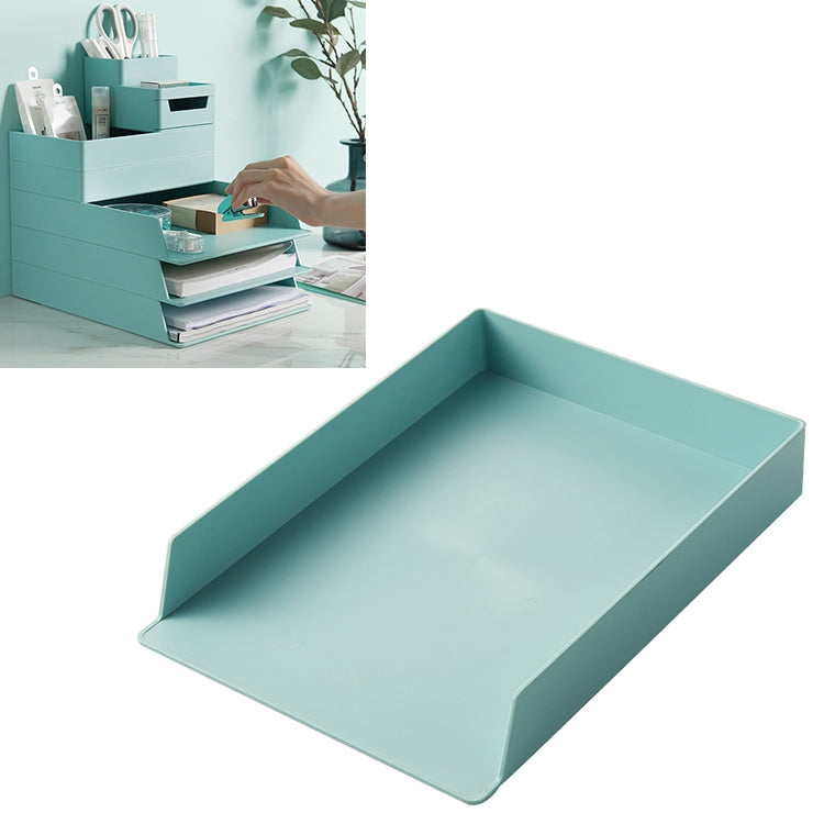 Desktop Removable A4 Assembled File Storage Box, 0115-1 (Blue Green), 0115-1 (Grey White)