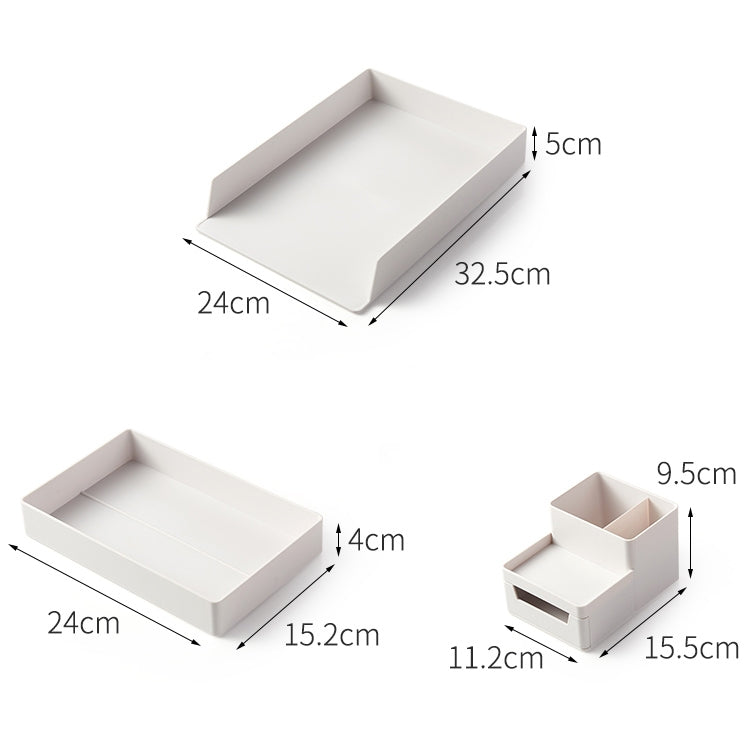 Desktop Removable A4 Assembled File Storage Box, 0115-1 (Blue Green), 0115-1 (Grey White)