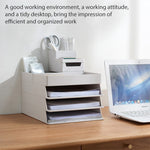 Desktop Removable A4 Assembled File Storage Box, 0115-1 (Blue Green), 0115-1 (Grey White)