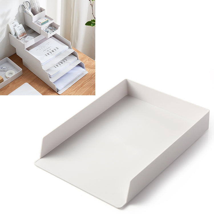 Desktop Removable A4 Assembled File Storage Box, 0115-1 (Blue Green), 0115-1 (Grey White)