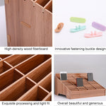 Wooden Multi-cell Mobile Phone Film Stand Desktop Display Rack, 60 Grids, Size: 41.7x34.5x23cm, 60 Grids, Blue, 60 Grids, Pink, 60 Grids, Green