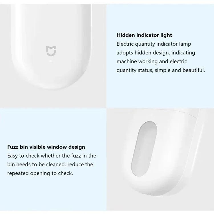 Original Xiaomi Mijia Mini Portable Shaver Wool Ball USB Charging Hair Remover Electric Lint Trimmer, Lint Remover 1
