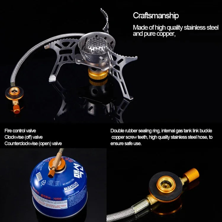Portable Outdoor Split Type 3700W Backpack Anti-Blast Stove Cooking Tools