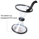 Vortex Bank Decompression Transparent Funnel Gravity Rotating Coin Storage Box, Funnel