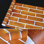 Horizontal Large Brick Creative 3D Stone Brick Decoration Wallpaper Stickers Bedroom Living Room Wall Waterproof Wallpaper Roll, Size: 45 x 1000cm, Horizontal large brick