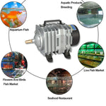 ACO-001 18W 38L/Min Electromagnetic Air Pump Compressor Seafood Fish Tank Increase Oxygen Air Flow Spliter, US Plug, ACO-001