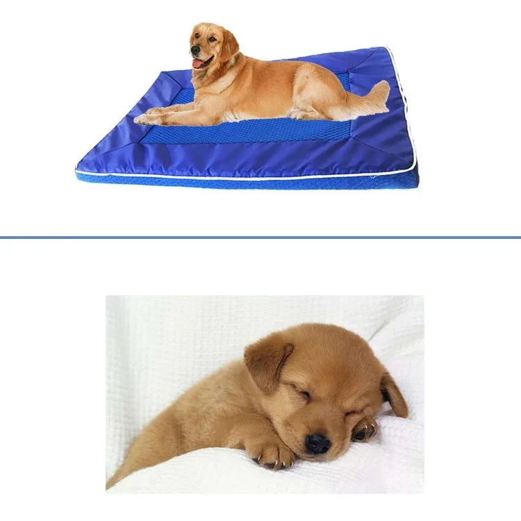 Summer Dog Pad Bed House Pet Cool Down Pad Detachable Dog Mat Cushion,Large, Size:73*46*4cm, Size:73*46*4cm