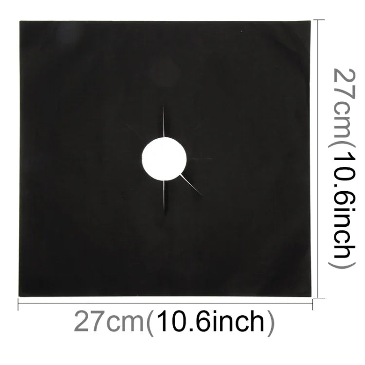 4 PCS Gas Furnace Surface Ultra-thin Fibre Material Stovetop Protective Cleaning Pad, Size: 27*27 cm (Black), 4 PCS