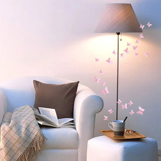 36 PCS Home Decoration Originality PC 3D Mirror Surface Butterfly Wall Paste, Butterfly Wall Paste 2