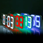 Multi-Function Large 3D LED Digital Wall Alarm Clock with Snooze Function, 12/24 Hours Display for Home, Kitchen, Office, DC 5V, CE Certificated, White Body Green Characters, White Body Blue Characters, White Body Red Characters                        ...
