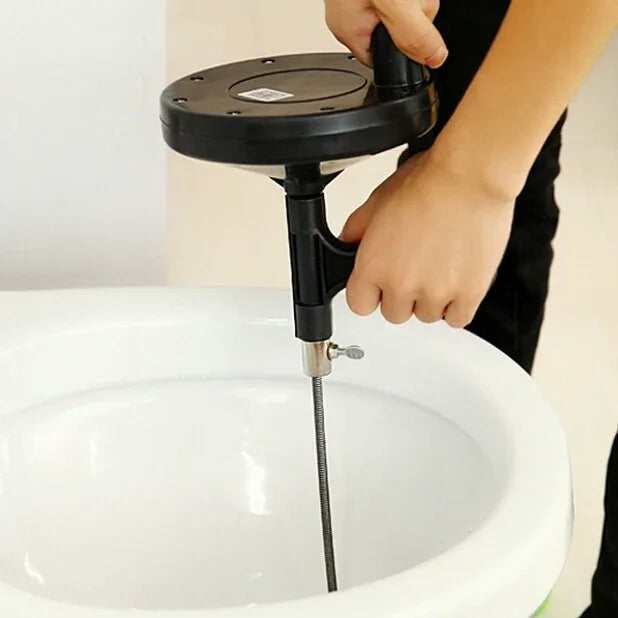 5m Metal Head kitchen Toilet Sewer Blockage Hand Tool Pipe Dredger Drains Dredge Pipes Sewer Sink Cleaning Clogs, Blockage Hand Tool Pipe