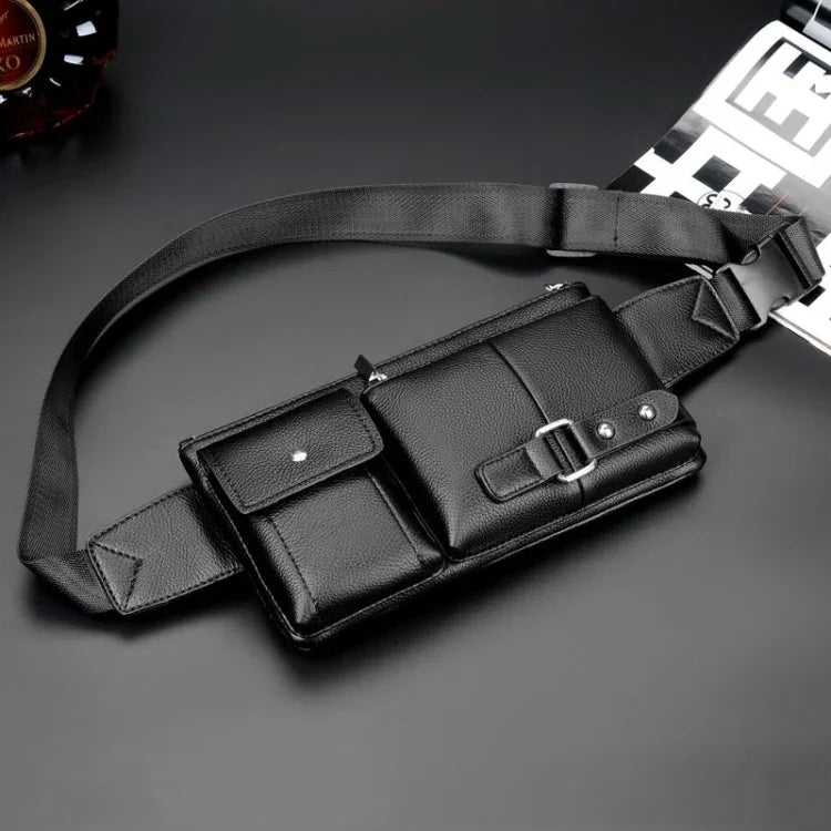 Universal Outdoor Men Shoulder Messenger Bags Retro Men Waist Bag, Size: S (24.5cm x 13cm x 1cm)