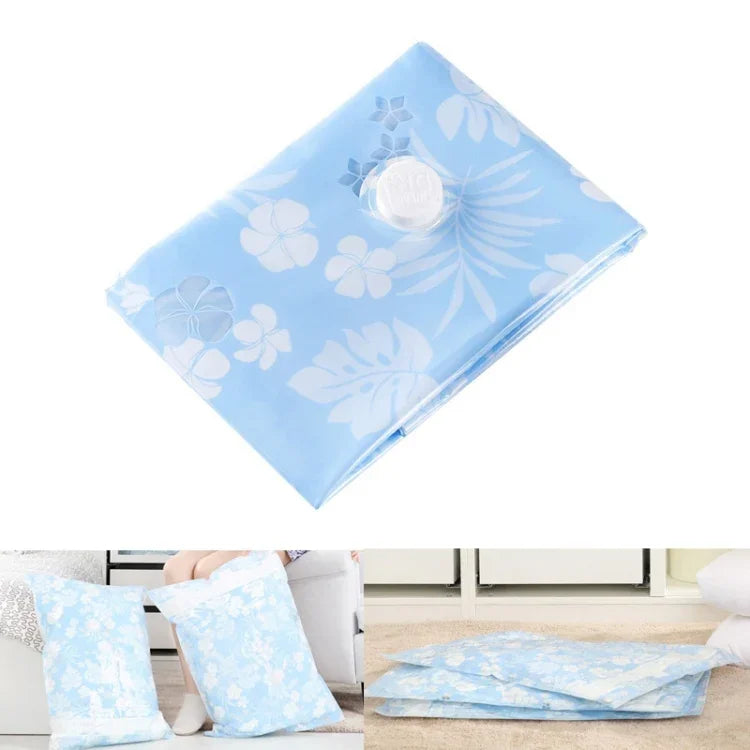 Space Saving Orchids Pattern Vacuum Storage Bag, Thinken Quilts Clothing Vacuum Seal Storage Bag, Size: 50*70 cm, Size: 50*70 cm