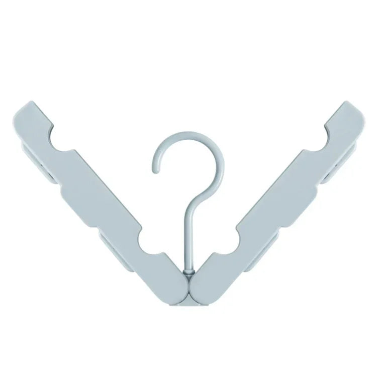 Foldable Clothes Hanger Drying Rack with 4 Hidden Clips for Home / Travel, Random Color Delivery, Foldable Clothes Hanger