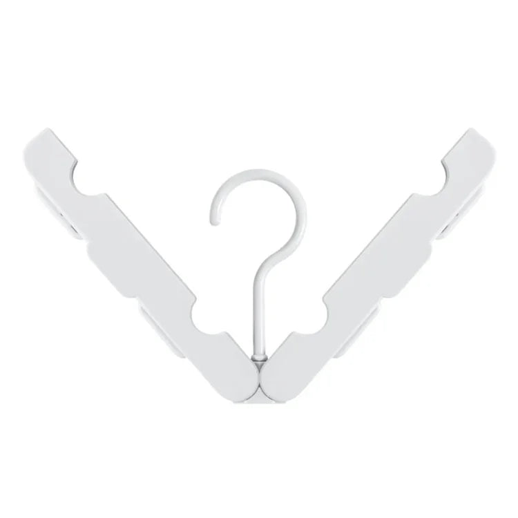 Foldable Clothes Hanger Drying Rack with 4 Hidden Clips for Home / Travel, Random Color Delivery, Foldable Clothes Hanger