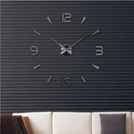 Bedroom Home Decoration Watch Frameless 3D Mirror Large DIY Wall Sticker Mute Clock, Size: 100*100cm, 3M013S (Black), 3M013S (Gold), 3M013S (Silver)
