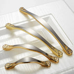 4041-128 Double Gold Zinc Alloy Cabinet Handle Pitch: 128mm, 4041-128 Double Gold