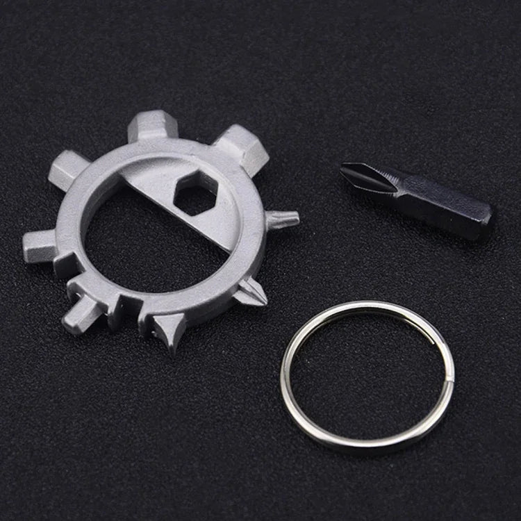 Multi-function Portable Outdoor Key Chain Screwdriver Bicycle Repair Tools, Screwdriver (Silver), Screwdriver (Black)