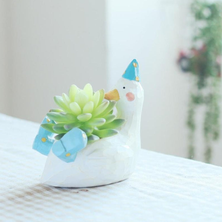 Lovely Home Garden Office Resin Cartoon Animal Shaped Plant Flower Pot Decoration Animal Flower Pots Planter, Animal Shaped