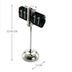 Creative Home Office Bedroom Retractable Flip Trolley Small Balance Clock, Retractable (Black)
