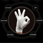 12 Pairs Pure Cotton Working Gloves, Thickened， Size：Free Size, Thickened， Size：Free Size