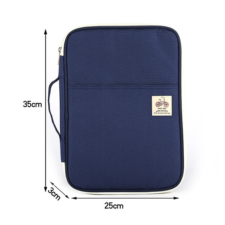 Office Supplies Multi-purpose Zipper Document Folder A4 Storage Bag