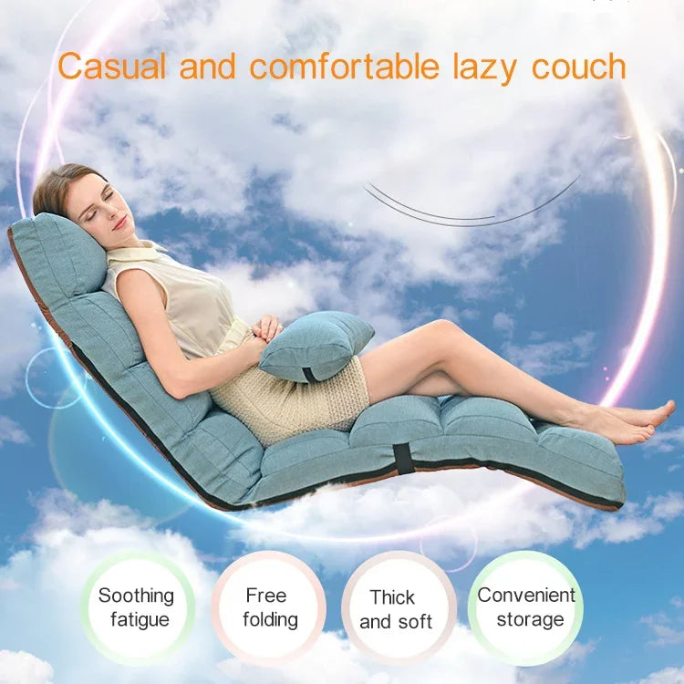 C1 Lazy Couch Tatami Foldable Single Recliner Bay Window Creative Leisure Floor Chair, Size:205x56x20cm, 205x56x20cm (Red), 205x56x20cm (Purple), 205x56x20cm (Lake Blue), 205x56x20cm (Khaki), 205x56x20cm (Green), 205x56x20cm (Dark Coffee)              ...
