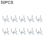 10pcs Supermarket Clothing Shop Pegboard Slat Wall Hook Shelf Hole Plate, Hole Pitch: 2.5cm, Length: 5cm, Wire Diameter: 3.3mm, Length: 5cm