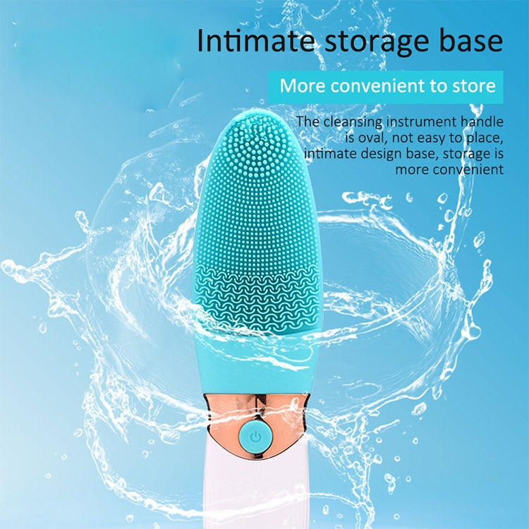 CNaier AE-618 Battery-powered Silicone Acoustic Wave Face Skin Care Electric Facial Cleanser, AE-618(Blue), AE-618(Orange), AE-618(Pink), AE-618(Green)