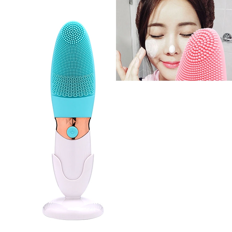 CNaier AE-618 Battery-powered Silicone Acoustic Wave Face Skin Care Electric Facial Cleanser, AE-618(Blue), AE-618(Orange), AE-618(Pink), AE-618(Green)