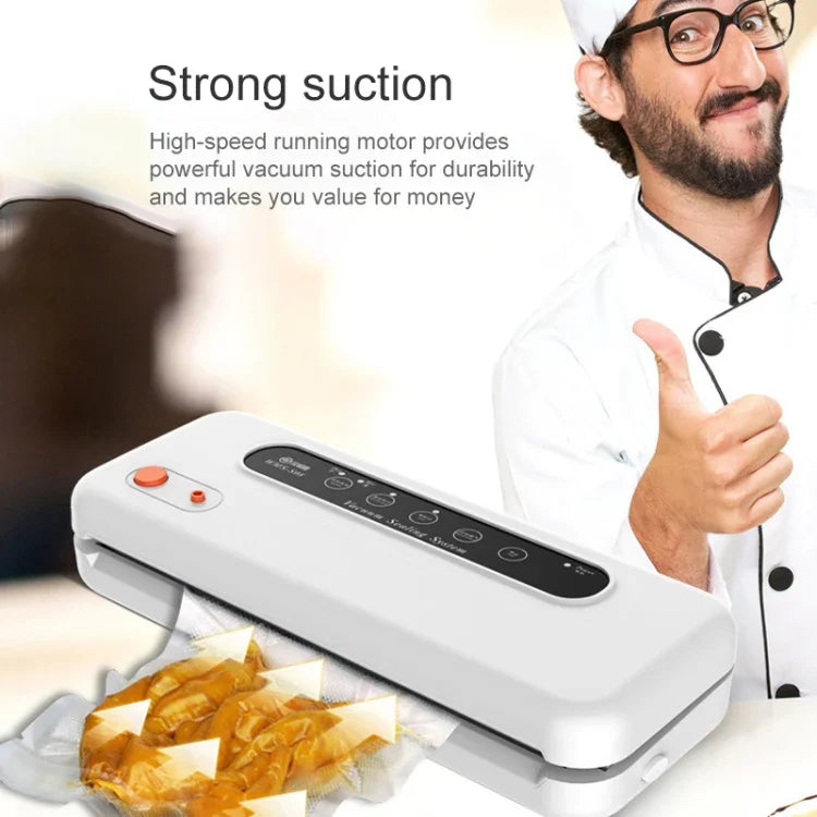 Household Commercial Food Vacuum Plastic Packaging Machine Sealer Closer Machine, EU Plug, Food EU Plug (Black), Food EU Plug (White)
