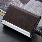 Lichi texture Business Card Holder Credit Card ID Case Holder