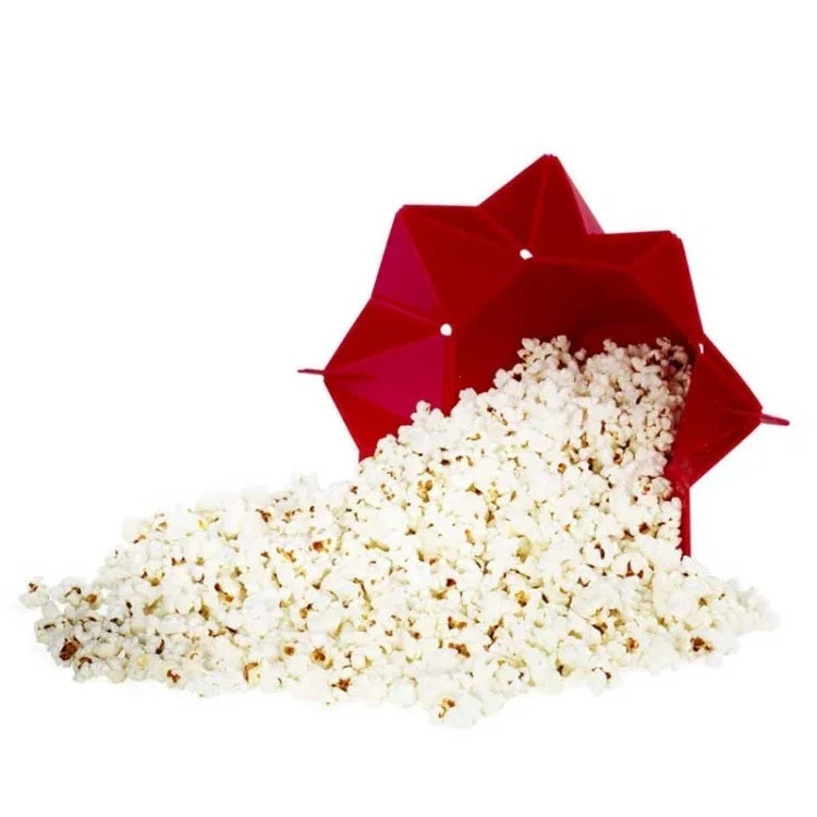 2 PCS Creative Foldable Silicone Microwave Popcorn Maker, Foldable Silicone