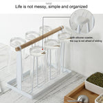 Iron Kitchen Cup Holder Drain Shelf