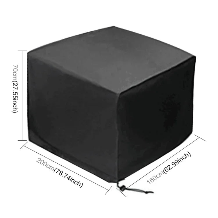 Outdoor Anti-UV Waterproof Dust-proof 210D Oxford Cloth Folding Table Chairs Protective Bag Furniture Set Cover, Size: 200x160x70cm, Size: 200x160x70cm