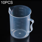 10 PCS 250ml Food Grade PP Plastic Flask Digital Measuring Cup Cylinder Scale Measure Glass Lab Laboratory Tools, 250ml
