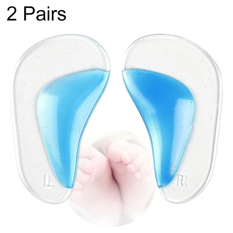2 Pairs Kids Gel Insoles Orthopedic Arch Support Insoles for Child Shoes Flatfoot Corrector Pads Baby Toddler Insole, Size: S, Size: S
