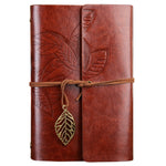 Creative Retro Autumn Leaves Pattern Loose-leaf Travel Diary Notebook, Size: S, S