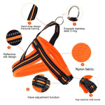 Pet Dogs A7 Reflective Polyester Chest Harness Lead Leash Traction Big Dogs Safety Chain Rope Collar, Size: S, 2.0*50*62cm, Size: S, 2.0*50*62cm