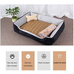 Dog Bone Pattern Big Soft Warm Kennel Pet Dog Cat Mat Blanket, with Blanket Size: S, 60×45×15cm, Size: S