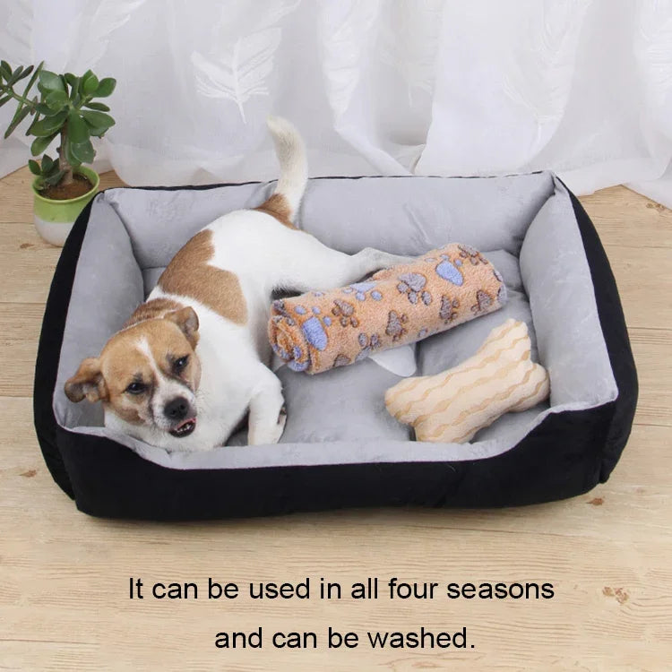 Dog Bone Pattern Big Soft Warm Kennel Pet Dog Cat Mat Blanket, Size: M, 70×50×15cm, Size: M