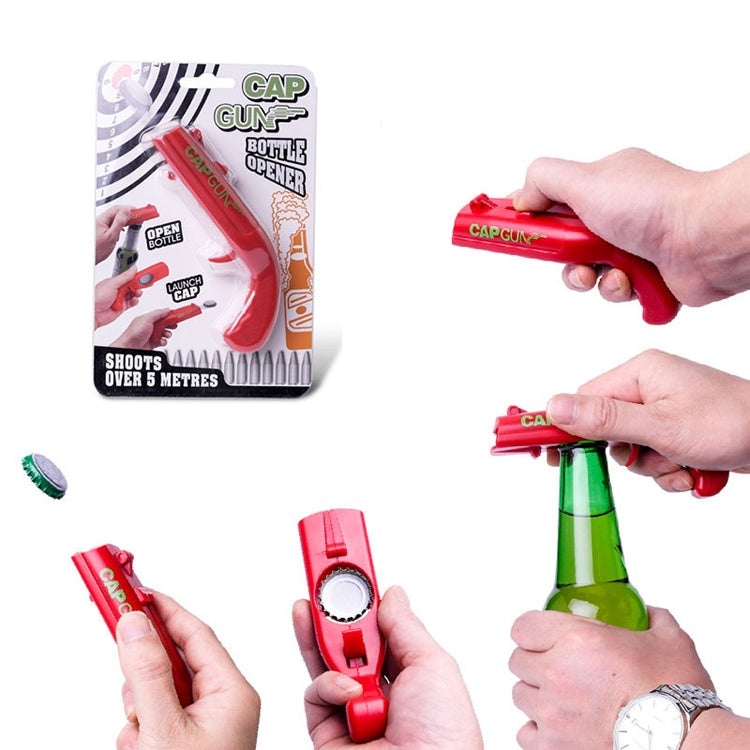Creative Beer Bottle Opener Cap Launch Kitchen Bar Tool, Cap Opener Grey, Cap Opener Red