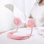 Creative Mini Hanging Neck Type Fan Outdoor LED Fan, F008, F008 (Blue), F008 (White), F008 (Black)