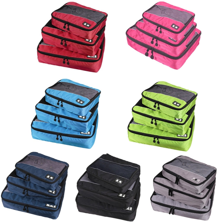 3 PCS / Sets Multi-function Football Texture 210D Polyester Waterproof Travel Clothes Underwear Storage Bag